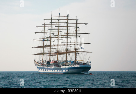 Royal clipper five masted luxury cruise tall sailing ship Stock Photo