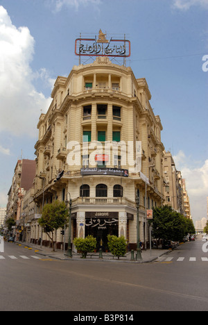 An art deco style building in Cairo Downtown, in which the famous coffehouse Groppi has its home. Stock Photo
