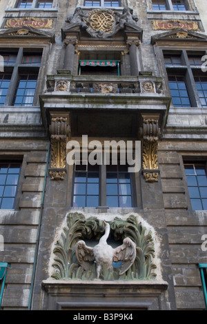 Smart formal and expensive restaurant ' La Maison du Cynge' located at 9 Grand Place in Brussels Belgium Stock Photo