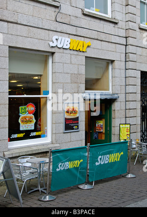 'subway' sandwich shop in falmouth,cornwall,uk Stock Photo