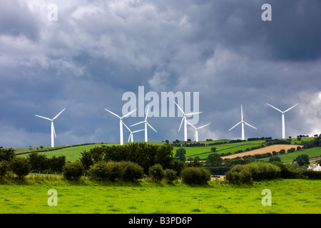 Wind turbine farm at Bothel, Lake District, Cumbria, UK Stock Photo