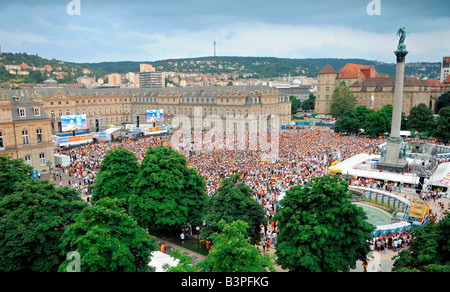 The 2008 UEFA European Football Championship, Public Viewing, Schlossplatz Sqaure, Stuttgart, Baden-Wuerttemberg, Germany, Euro