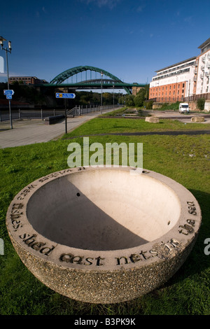 A sculpture in Sunderland, England. It stands on the Riverside Sculpture Trail. Stock Photo