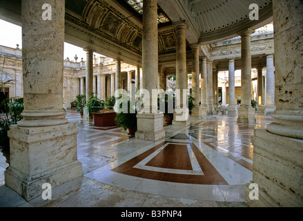 Covered walkway of the Tettuccio Spa, Montecatini Terme, Pistoia Province, Tuscany, Italy, Europe Stock Photo