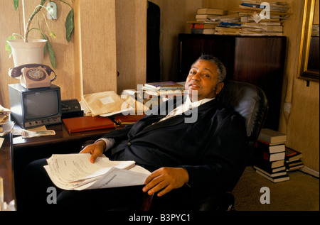 SIERRA LEONE', LAWYER IN HIS OFFICE, FREETOWN, JULY 1992. Stock Photo