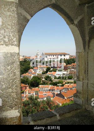 Igreja e Convento da Graça, seen from the ramparts of St.George's castle (Castelo de São Jorge), Lisbon, Portugal, Europe Stock Photo