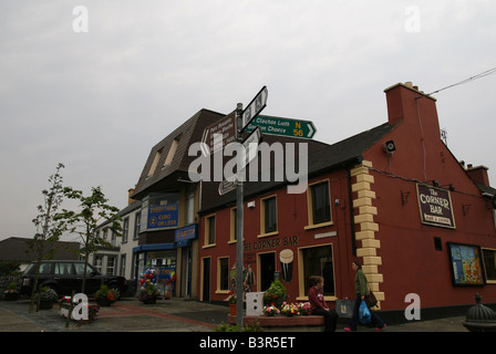 A street corner in a small village in County Donegal, Ireland. Stock Photo