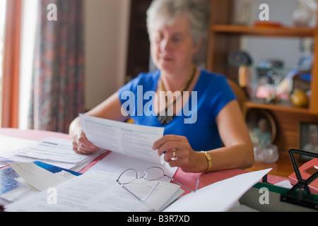 Woman working from home Stock Photo
