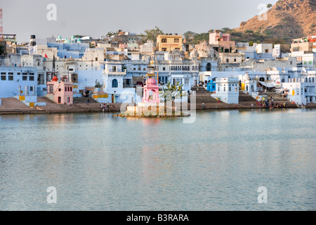 View of the City of Pushkar Rajasthan India Stock Photo