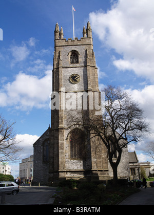 ST ANDREWS CHURCH TOWER PLYMOUTH DEVON UK Stock Photo