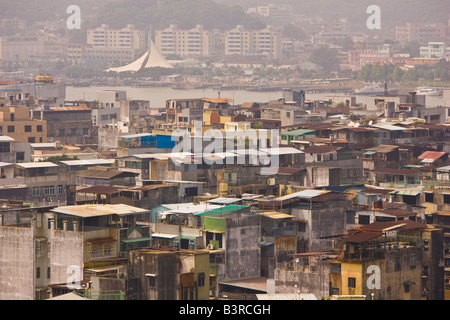 MACAU CHINA Densely populated urban landscape of Macau Stock Photo