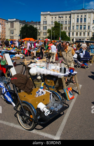 Hietalahti flea market in central Helsinki Finland Europe Stock Photo