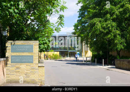 Entrance to St Catherine's college, university of Oxford, England. Stock Photo