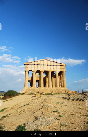 Greek Temple of Concord in the Valley of the Temples Agrigento Sicily Stock Photo