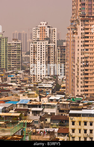 MACAU CHINA Densely populated urban landscape of Macau Stock Photo