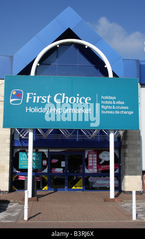 First Choice Holiday Hypermarket in a U.K. city Stock Photo - Alamy