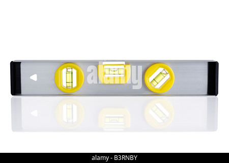 Spirit Level on a White Background Stock Photo