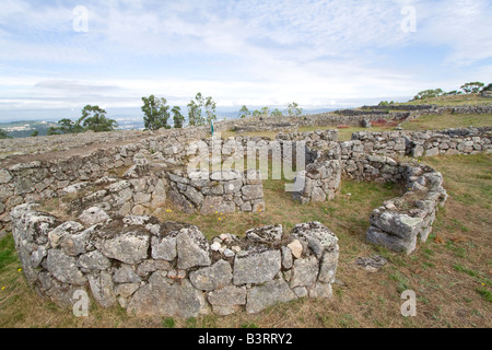 Citânia de Sanfins. A Castro Village (fortified Celtic-Iberian pre-historic settlement) in Paços de Ferreira, Northern Portugal. Stock Photo