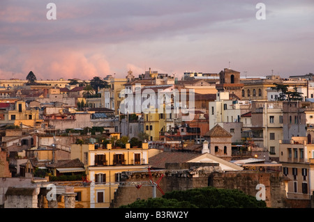 Skyline of city as seen from Capitoline hill, Rome Italy Stock Photo