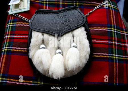 Souvenir sporran for sale in Edinburgh gift shop Stock Photo