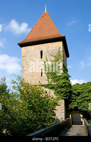 Deutschland, Bayern, Dinkelsbuehl, Old town of Dinkelsbuehl, Bavaria, Germany Stock Photo