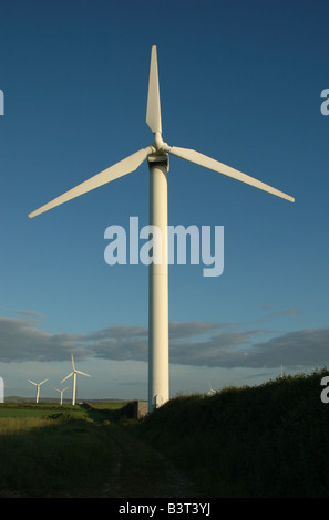 wind turbine, Delabole, North Cornwall, England, Uk Stock Photo