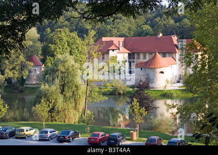 Castle Otocec on an isle of Krka River 7km from the town of Novo Mesto Dolenjska Slovenia Europe Stock Photo
