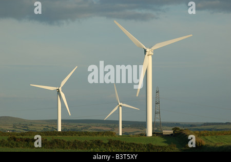 windfarm, Delabole, North Cornwall, England, UK Stock Photo