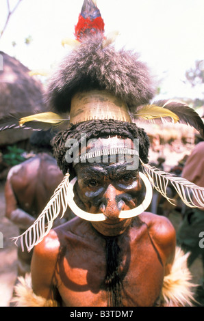 Oceania, Indonesia, Irian Jaya. The Yali people. Stock Photo