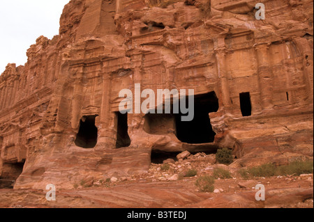 Asia, Jordan, Petra. Corinthian Tomb. Stock Photo