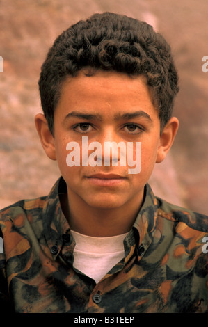 Asia, Jordan, Petra. Local boy. Stock Photo