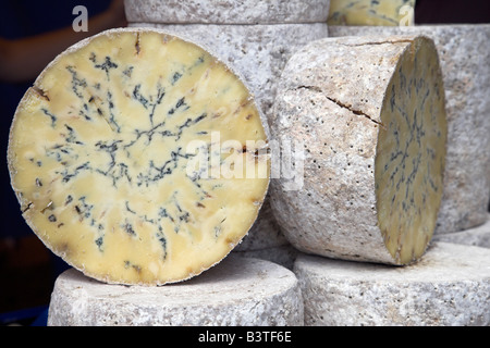 England, London, Traditional cheese for sale in Borough Market. Records of the market go back as far as AD1014 Stock Photo