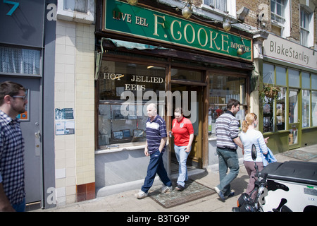 Pie and Mash shop, Broadway Market, Hackney, London Stock Photo