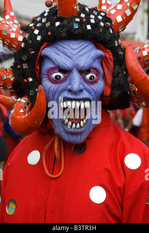 MARTINIQUE. French Antilles. West Indies. Fort-de-France. Red Devil (symbol of Carnival in Martinique) in parade during Carnival Stock Photo