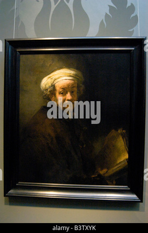 Europe, Netherlands, Holland, Amsterdam, Rijksmuseum, Rembrandt Self Portrait as the Apostle Paul 1661 Stock Photo
