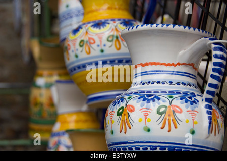 Spain, Castilla-La Mancha,Toledo. Typical Spanish pottery. Stock Photo
