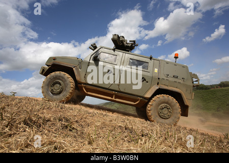 Panther British army vehicle in action Stock Photo
