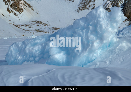 An Iceberg on Cobourg Island in the Canadian Arctic melting in the sunlight. Stock Photo