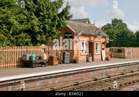 Tea and Coffee Kiosk at Williton Station on the Preserved West Somerset Railway West of England Stock Photo