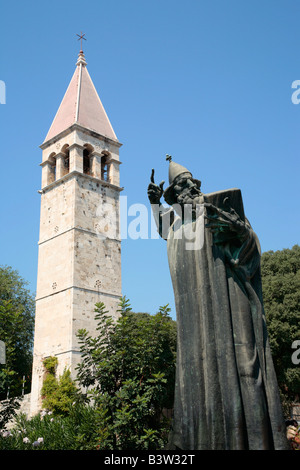 Grgur Ninski Statue in Split, Central Dalmatia, Republic of Croatia, Eastern Europe Stock Photo