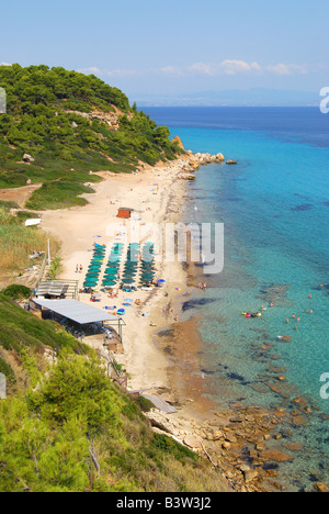 Armenistis Beach, Afytos, Kassandra Peninsula, Chalkidiki, Central Macedonia, Greece Stock Photo