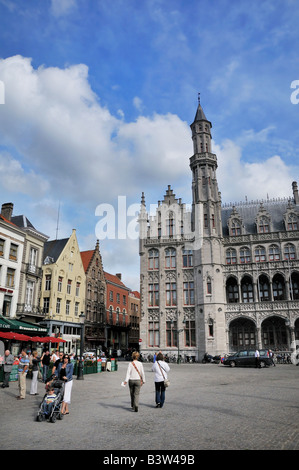 The Markt Main Market Place Bruges Belgium Europe Stock Photo