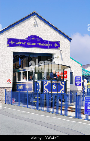The Great Orme Tramway in Llandudno North Wales Stock Photo