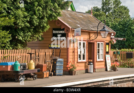 Tea and Coffee Kiosk at Williton Station on the Preserved West Somerset Railway West of England Stock Photo