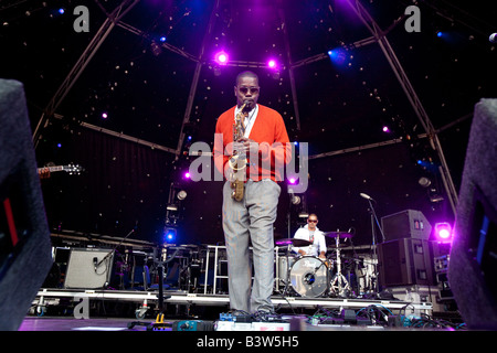 Jazz saxophonist Soweto Kinch Birmingham England UK Stock Photo