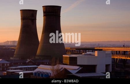 Tinsley Powerstation cooling towers sheffield Stock Photo