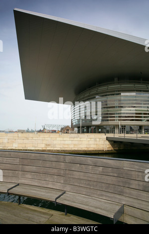 The new Opera House or Operaen on Holmen island, Copenhagen, Denmark. Stock Photo