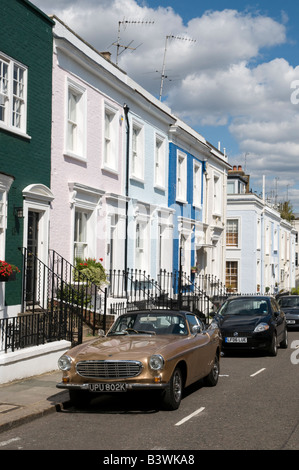 Hillgate Place, a residential street in Notting Hill, London England UK Stock Photo