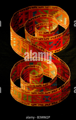 South America, Peru, Lima. National Museum of Archaeology & Anthropology. Contemporary Peruvian textile, rug. Stock Photo