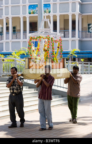 Procession outside the Infant Jesus Church in Bangalore India Stock Photo